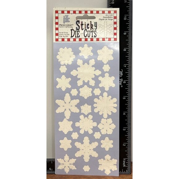 HTF Provo Craft Snowflake Sticky Die-Cuts Scrapbooking Embellishments 42-1235 - Picture 2 of 5